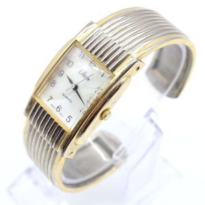 Vintage Collezio Watch Womens Multi-tone Stainless Steel Mother Of Pearl